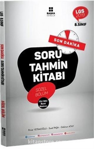 2019 LGS Soru Tahmin Kitabı Sözel Bölüm