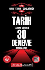 2019 KPSS Genel Yetenek - Genel Kültür Tarih 30 Deneme