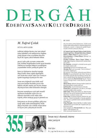 Dergah Edebiyat Sanat Kültür Dergisi Sayı:355 Eylül 2019