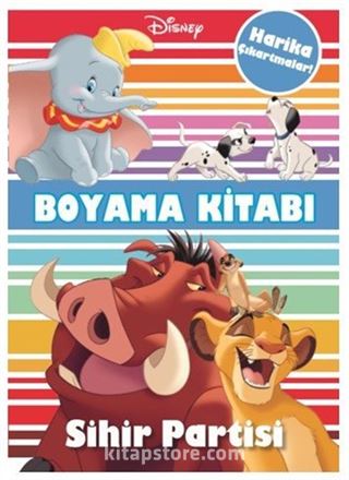 Disney Sihir Partisi Çıkartmalı Boyama Kitabı