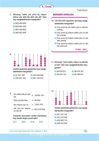 5. Sınıf Matematik Soru Bankası, Adım Adım Işıklı