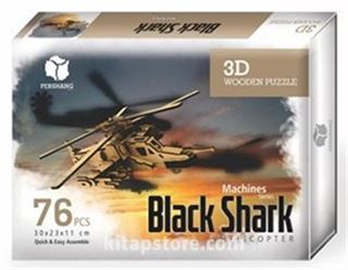 Kara Köpekalığı Helikopter (Black Shark) Yapboz Ahşap