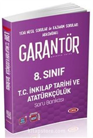 8. Sınıf Garantör T. C. İnkılap Tarihi ve Atatürkçülük Soru Bankası