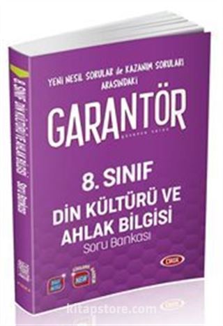 8. Sınıf Garantör Din Kültürü ve Ahlak Bilgisi Soru Bankası