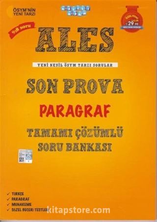 ALES Son Prova Paragraf Tamamı Çözümlü Soru Bankası