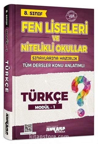 8. Sınıf Fen Liseleri ve Nitelikli Okullar Sınavlarına Hazırlık Türkçe Konu Anlatımlı Modül 1