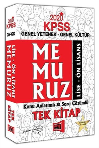 2020 KPSS Memuruz Lise - Ön Lisans Genel Yetenek Genel Kültür Konu Anlatımlı Soru Çözümlü Tek Kitap