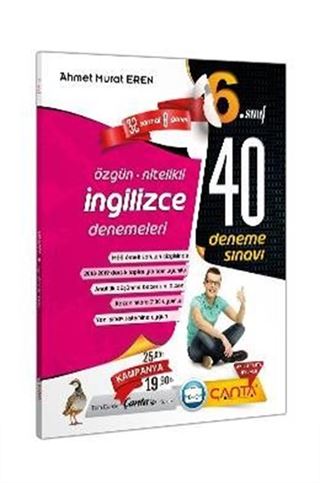 6. Sınıf İngilizce 40 Deneme Sınavı