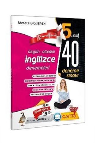 5. Sınıf İngilizce 40 Deneme Sınavı