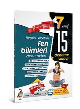 7. Sınıf Fen Bilimleri 15 Deneme Sınavı