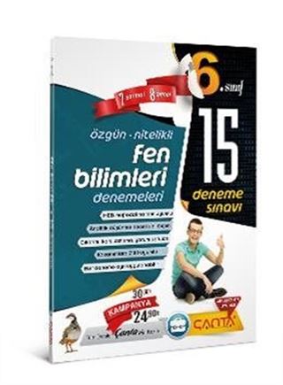 6. Sınıf Fen Bilimleri 15 Deneme Sınavı