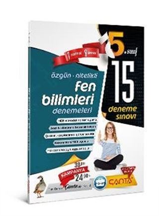 5. Sınıf Fen Bilimleri 15 Deneme Sınavı