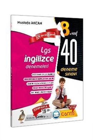 8. Sınıf LGS İngilizce 40 Deneme Sınavı