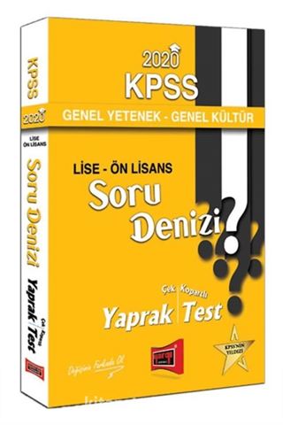 2020 KPSS Lise-Ön Lisans Genel Yetenek Genel Kültür Soru Denizi Çek Kopartlı Yaprak Test