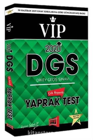 2020 DGS VIP Çek Kopartlı Yaprak Test