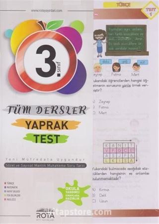 3. Sınıf Tüm Dersler Yaprak Test