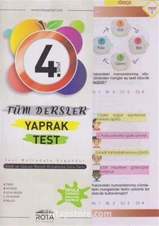 4. Sınıf Tüm Dersler Yaprak Test