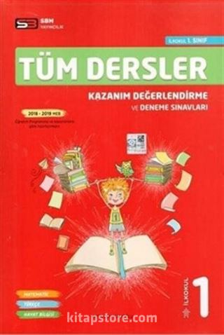 1. Sınıf Tüm Dersler Kazanım Değerlendirme ve Deneme Sınavları