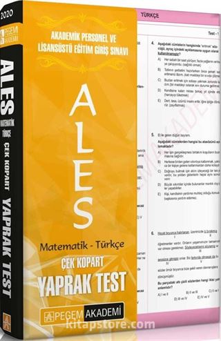 2020 ALES Çek Kopar Yaprak Test