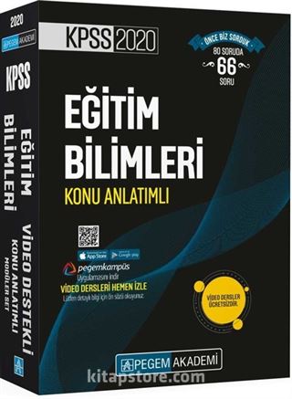 2020 KPSS Eğitim Bilimleri Video Destekli Konu Anlatımlı Modüler Set - 6 Kitap