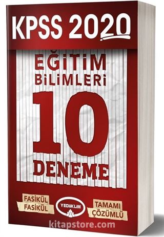 2020 KPSS Eğitim Bilimleri Tamamı Çözümlü 10 Deneme Sınavı