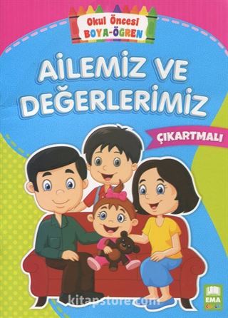 Okul Öncesi Boya Öğren Seti Çıkartmalı (5 Kitap)