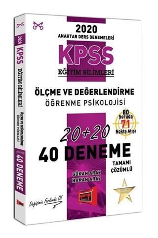 2020 KPSS Eğitim Bilimleri Ölçme ve Değerlendirme, Öğrenme Psikolojisi Tamamı Çözümlü 40 Deneme