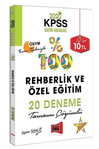 2020 KPSS Eğitim Bilimleri Rehberlik ve Özel Eğitim Tamamı Çözümlü 20 Deneme