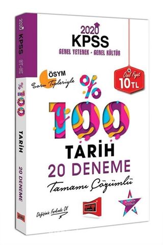 2020 KPSS Tarih Tamamı Çözümlü 20 Deneme