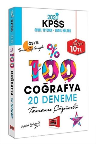 2020 KPSS Coğrafya Tamamı Çözümlü 20 Deneme