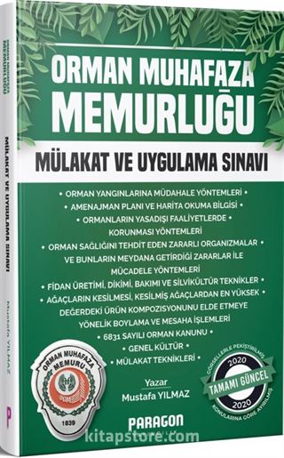 2020 Orman Muhafaza Memurluğu Mülakat ve Uygulama Sınavı Kitabı