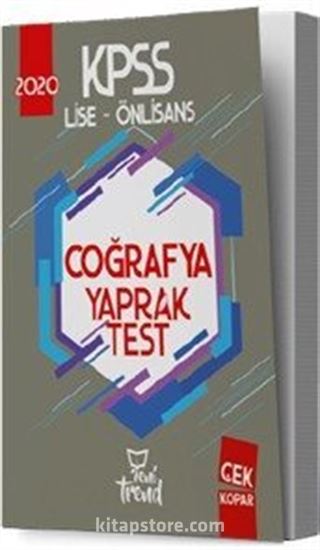 2020 KPSS Lise Önlisans Coğrafya Yaprak Test