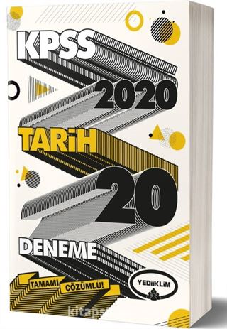 2020 KPSS Genel Kültür Tarih Tamamı Çözümlü 20 Deneme