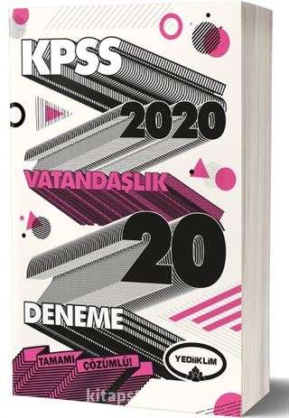 2020 KPSS Genel Kültür Vatandaşlık Tamamı Çözümlü 20 Deneme