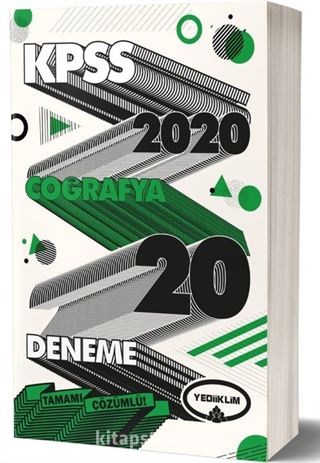 2020 KPSS Genel Kültür Coğrafya Tamamı Çözümlü 20 Deneme