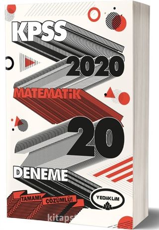 2020 KPSS Genel Yetenek Matematik Tamamı Çözümlü 20 Deneme