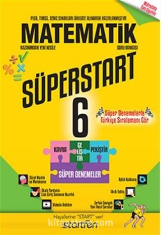 6. Sınıf Süperstart Matematik Kavra Geliştir Pekiştir Süper Denemeler