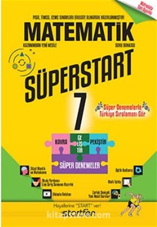 7. Sınıf Süperstart Matematik Kavra Geliştir Pekiştir Süper Denemeler