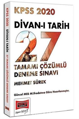 2020 KPSS Divan-ı Tarih Tamamı Çözümlü 27 Deneme Sınavı