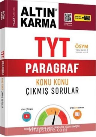 TYT Paragraf Konu Konu Çıkmış Sorular