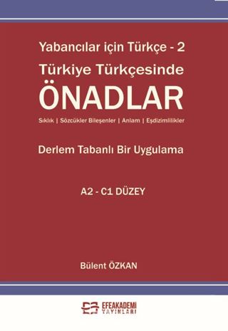 Yabancılar İçin Türkçe / 2 Türkiye Türkçesinde Önadlar