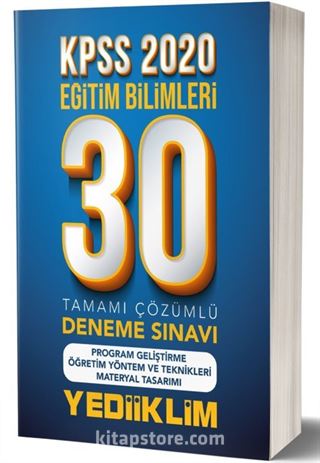 2020 KPSS Eğitim Bilimleri Program Geliştirme-Öyt Tamamı Çözümlü 30 Deneme