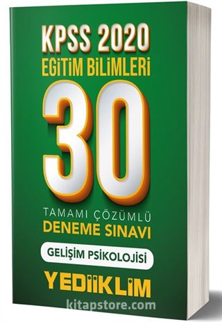 2020 KPSS Eğitim Bilimleri Gelişim Psikolojisi Tamamı Çözümlü 30 Deneme