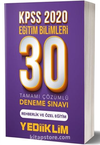 2020 KPSS Eğitim Bilimleri Rehberlik ve Özel Eğitim Tamamı Çözümlü 30 Deneme