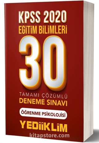 2020 KPSS Eğitim Bilimleri Öğrenme Psikolojisi Tamamı Çözümlü 30 Deneme