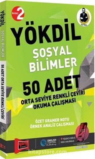 YÖKDİL Sosyal Bilimler 50 Adet Çeviri ve Okul Çalışması (Orta Seviye)