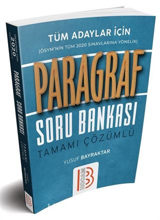 2020 Tüm Adaylar İçin Paragraf Tamamı Çözümlü Soru Bankası