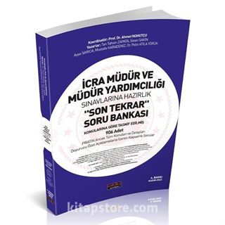 İcra Müdür ve Müdür Yardımcılığı Son Tekrar Soru Bankası