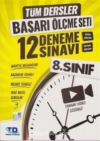 8. Sınıf Tüm Dersler Başarı Ölçme Seti 6 Deneme Sınavı