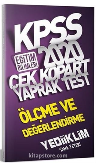 2020 KPSS Eğitim Bilimleri Ölçme Ve Değerlendirme Çek Kopart Yaprak Test